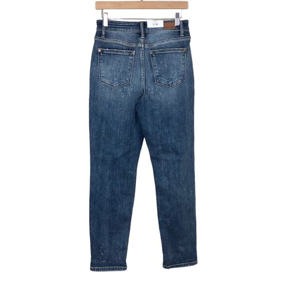 Judy Blue High Waist Boyfriend Fit Paint Splash Jeans Size 26 - Picture 3 of 8